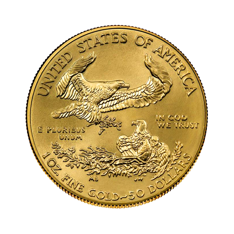 1 oz American Eagle Goldmünze 2021 back