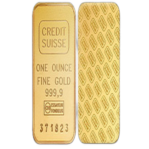 Thumbnail 1 oz Credit Suisse Gold Bar Mixed Years back