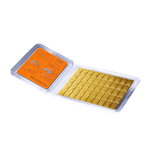 Thumbnail 50 x 1g Valcambi Gold Combibar angle 1