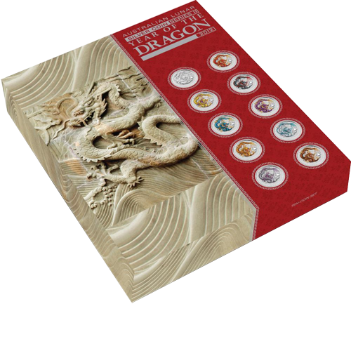 Thumbnail 10 oz Lunar Zilveren Munt 2012 achterkant