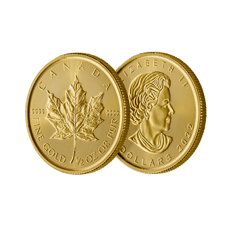 1/2 oz gold Maple Leaf coin