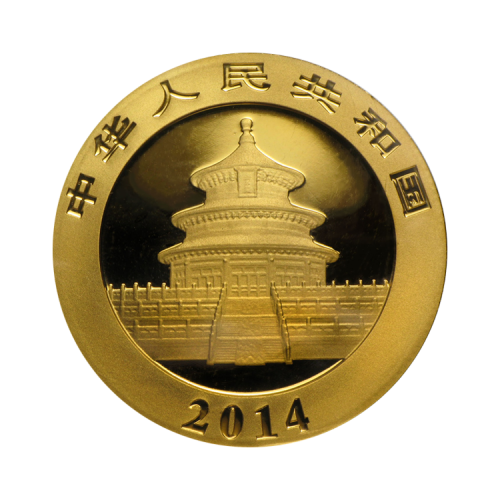 Thumbnail Achterkant 2014 Panda munt goud