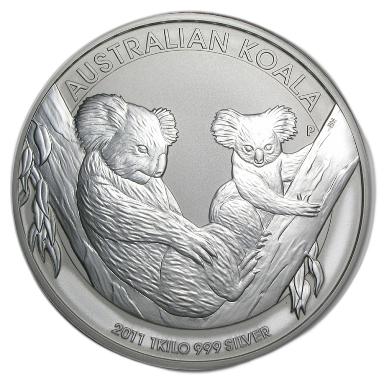 1 kilo Koala Silver Coin 2011 front