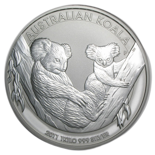 Thumbnail 1 kilo Koala Silver Coin 2011 front