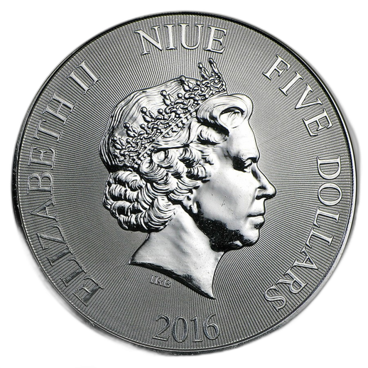 2 oz New Zealand Mint Zilveren Munt Divers achterkant