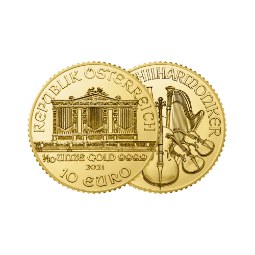 Thumbnail 1/10 oz Philharmoniker Goldmünze 2024 angle 1