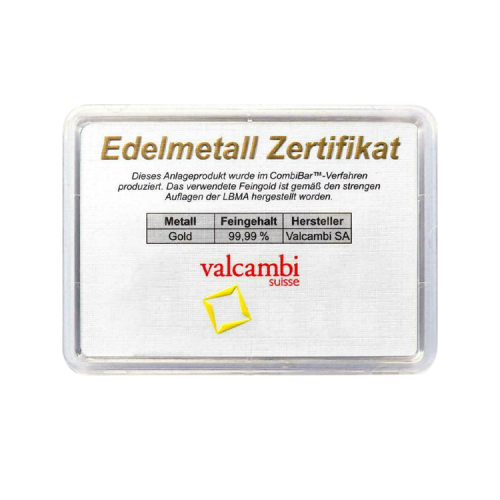 Thumbnail 20 x 1g Valcambi Gold Combibar angle 2
