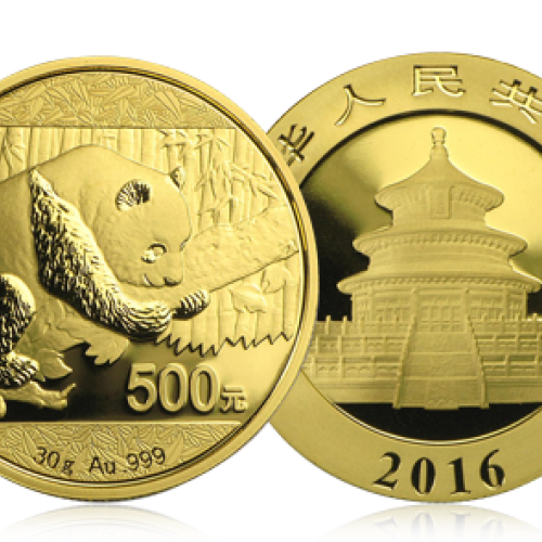 Thumbnail 30g Panda Gouden Munt 2016 achterkant