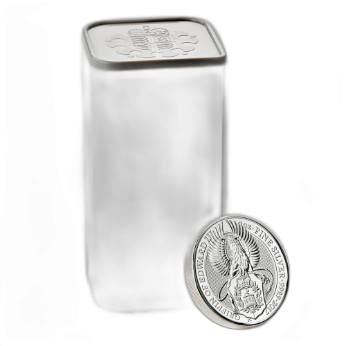 Thumbnail 2 oz Queens Beasts Zilveren Munt 2017 achterkant