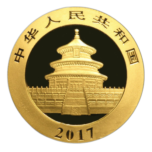Thumbnail 15g Panda Gold Coin 2017 back