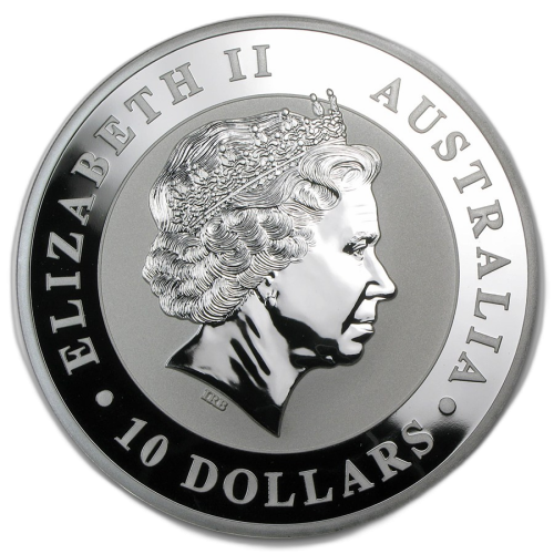 Thumbnail 10 oz Kookaburra Zilveren Munt 2014 achterkant