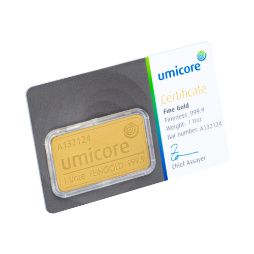 Thumbnail Buy Umicore 1 troy ounce goud met certificaat