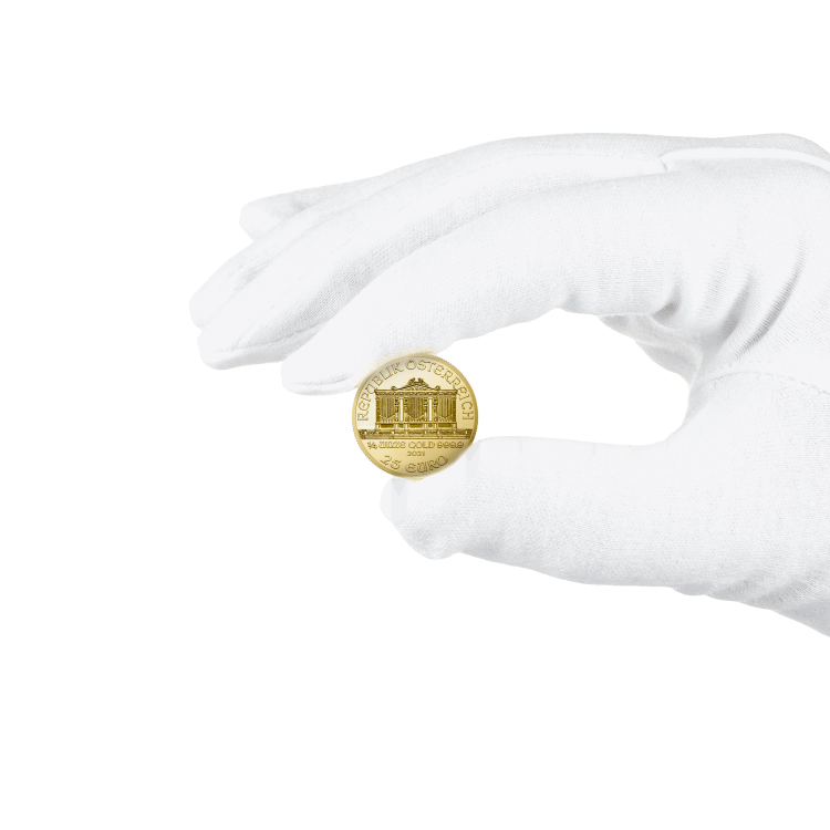 1/4 oz Philharmoniker Goldmünze 2024 angle 2