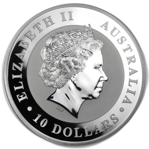 Thumbnail 10 oz Kookaburra Zilveren Munt 2013 achterkant