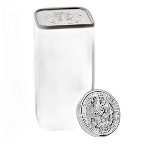 Thumbnail 2 oz Queens Beasts Zilveren Munt 2017 achterkant