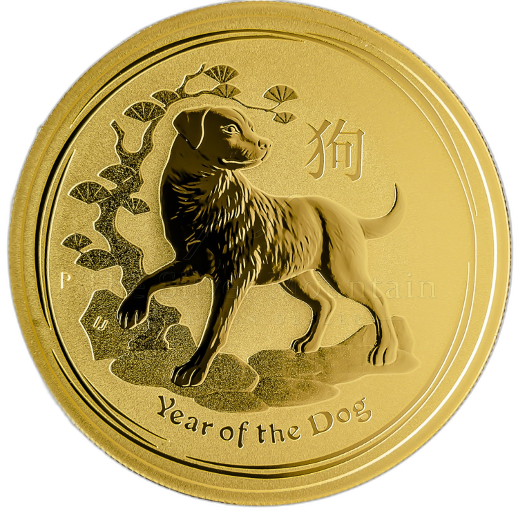 1 oz Lunar Goldmünze 2018 front