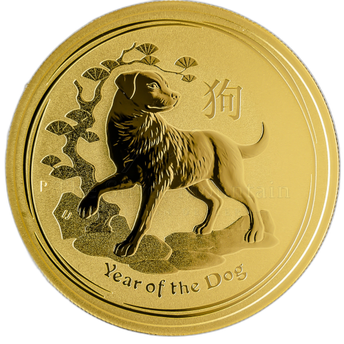 Thumbnail 1 oz Lunar Goldmünze 2018 front