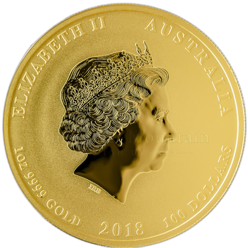 Thumbnail 1 oz Lunar Goldmünze 2018 back