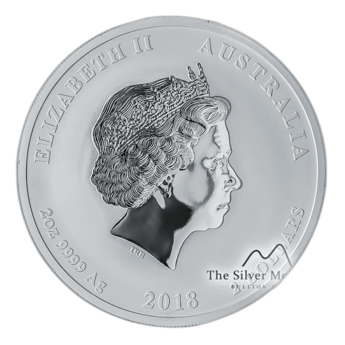 Thumbnail 10 oz Lunar Zilveren Munt 2018 perspectief 1