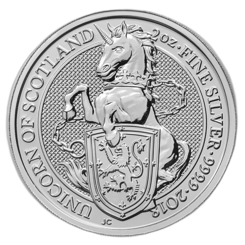 Thumbnail 2 oz Queens Beasts Silver Coin 2018 back