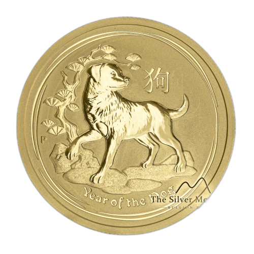 Thumbnail 1/2 oz Lunar Gouden Munt 2018 perspectief 1