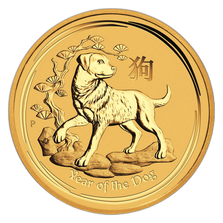 1/4 oz Lunar Oro 2018 back