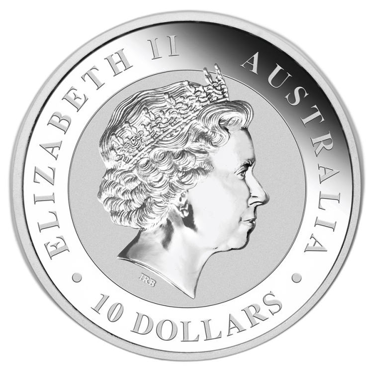10 oz Kookaburra Silbermünze 2018 back