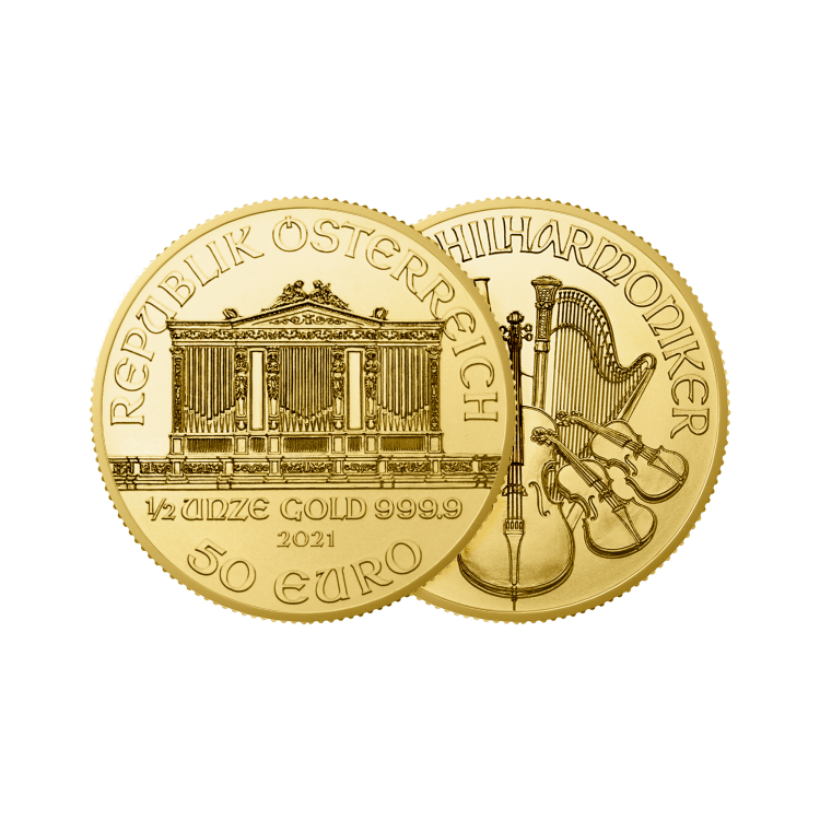 1/2 oz Philharmoniker Goldmünze 2024 angle 1