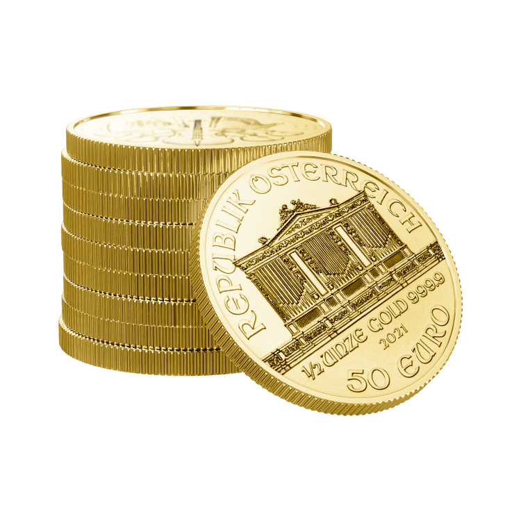 1/2 oz Philharmoniker Goldmünze 2024 angle 3