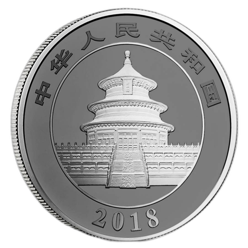 Thumbnail 150g China Gold Coin Corp. Plata 2018 back