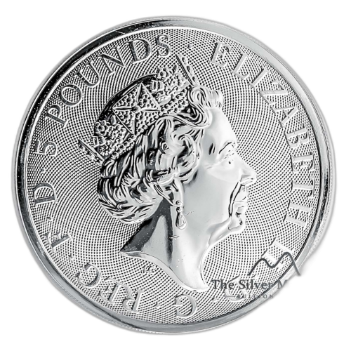 Thumbnail 2 oz Queens Beasts Zilveren Munt 2018 perspectief 2