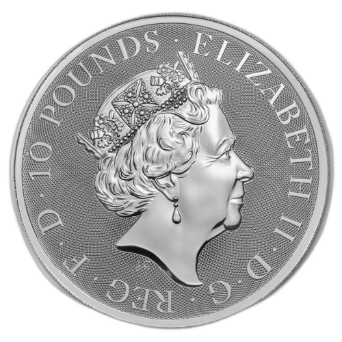 Thumbnail 10 oz Queens Beasts d'Argent 2018 back