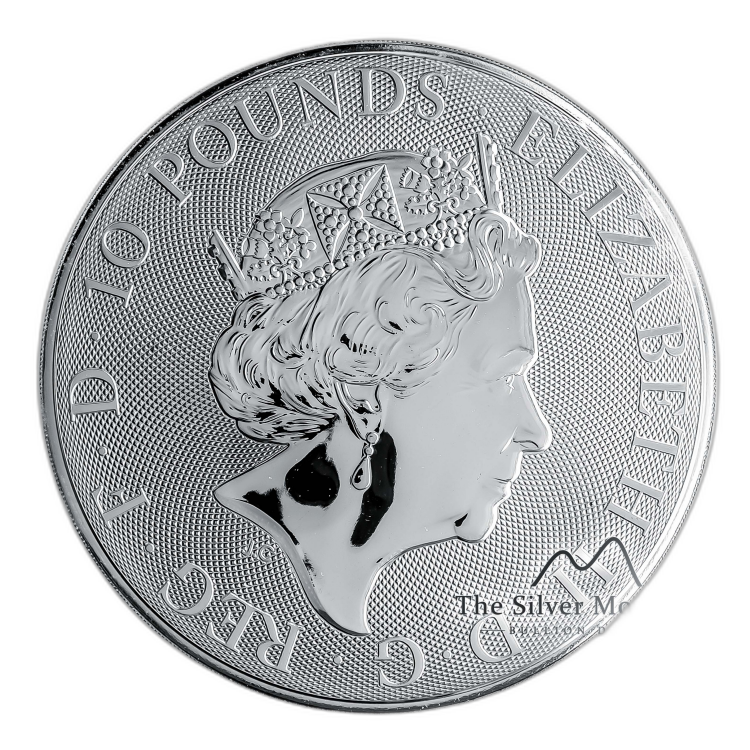 10 oz Queens Beasts d'Argent 2018 angle 4