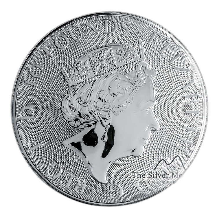 10 oz Queens Beasts d'Argent 2018 angle 5