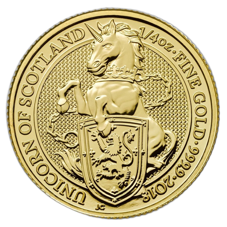 1/4 oz Royal Mint Gold Coin 2018 back