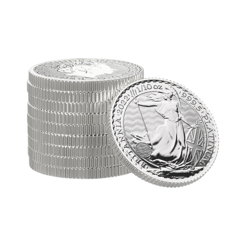 Thumbnail 1/10 oz Royal Mint Platina Munt 2021 angle 2