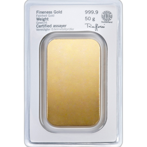 Thumbnail 50g Heraeus Goldbarren Verschiedene Jahre back