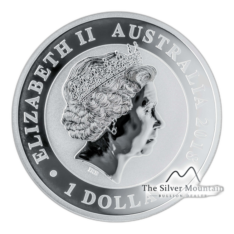 1 Troy ounce silver coin Bird of Paradise - Victoria’s Riflebird angle 3