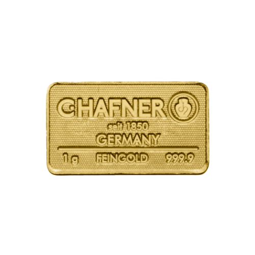Thumbnail 1g C. Hafner Gold Bar angle 1