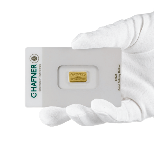 Thumbnail 1g C. Hafner Gold Bar angle 2