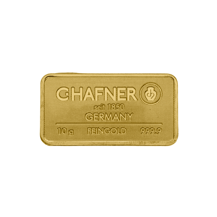 10 gram C. Hafner gold bar
