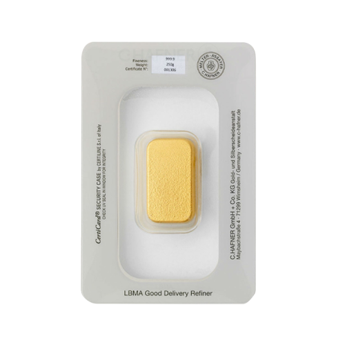 Thumbnail Reverse 250 gram C. Hafner goudbaar