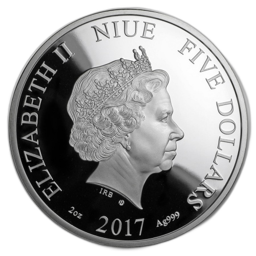 Thumbnail 2 Troy ounce silver coin Niue Summer 2017 angle 1