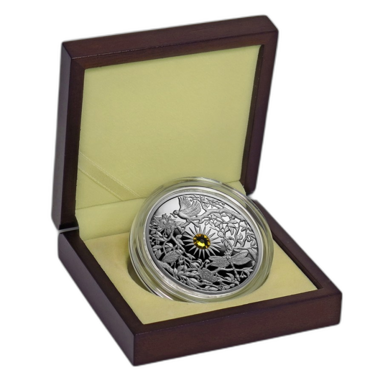 2 Troy ounce silver coin Niue Summer 2017 angle 2