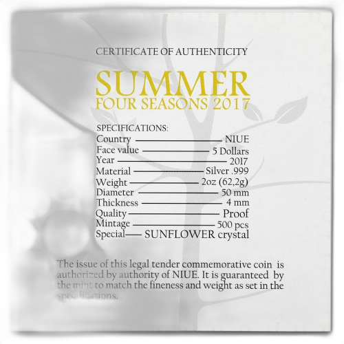 Thumbnail 2 Troy ounce silver coin Niue Summer 2017 angle 3