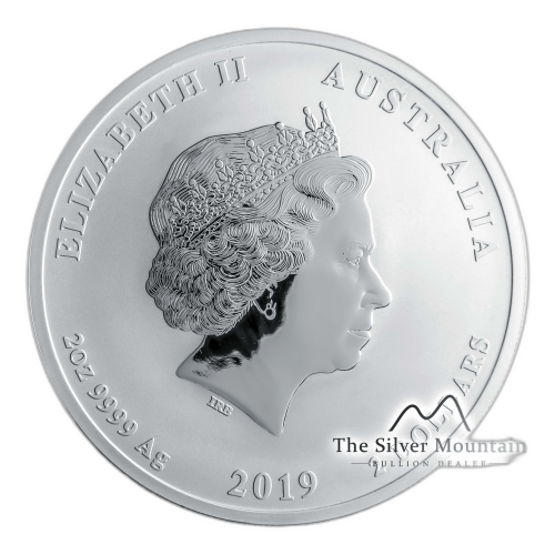 Thumbnail 2 oz Lunar Silbermünze 2019 angle 3