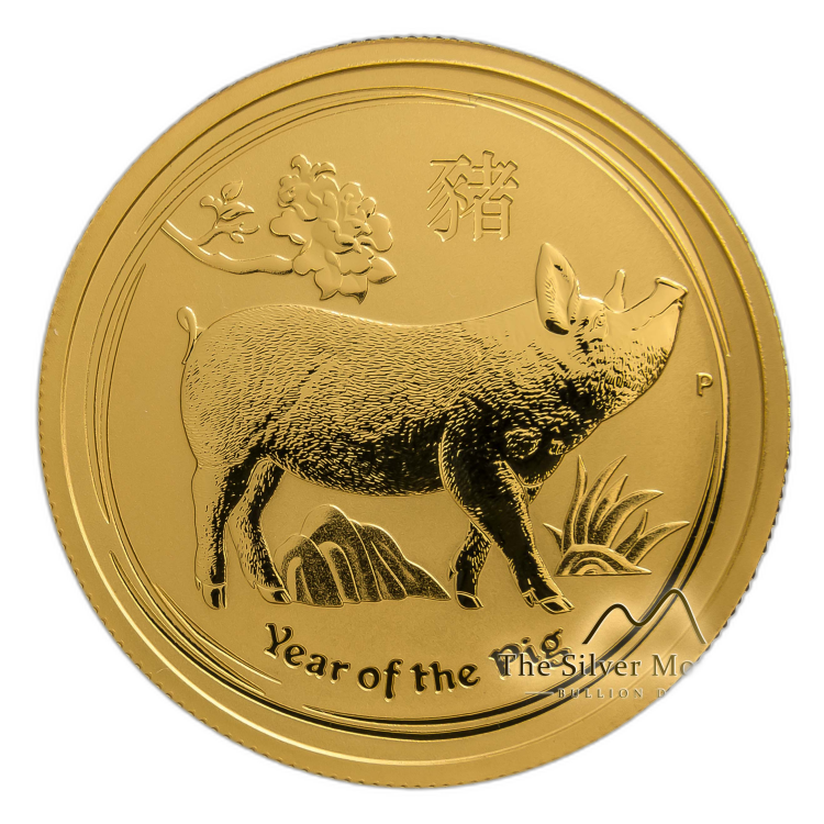 1/2 oz Lunar Gold Coin 2019 angle 3