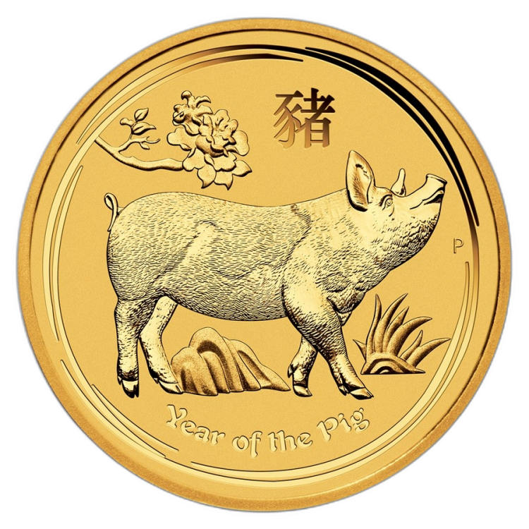 1/4 oz Lunar Oro 2019 back