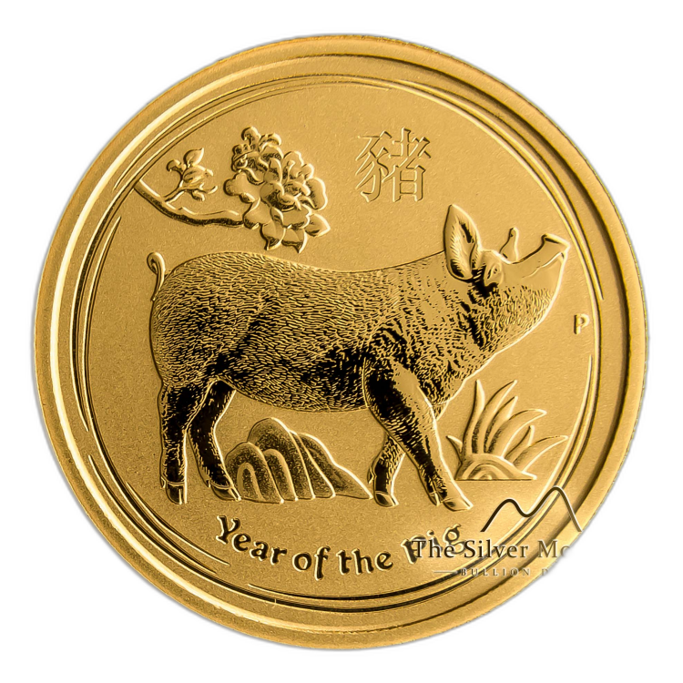 1/4 oz Lunar Oro 2019 angle 3