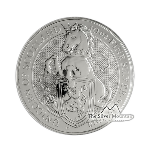 Thumbnail 10 oz Queens Beasts Plata 2019 angle 2